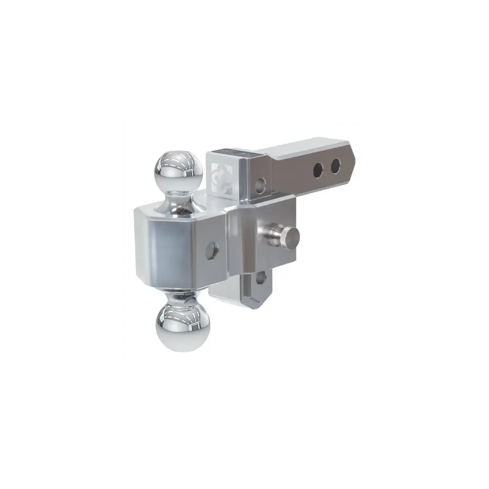 AlumaLite Adjustable Aluminum Hitch with Dual Ball - 3-1/2" Drop - CUR45364